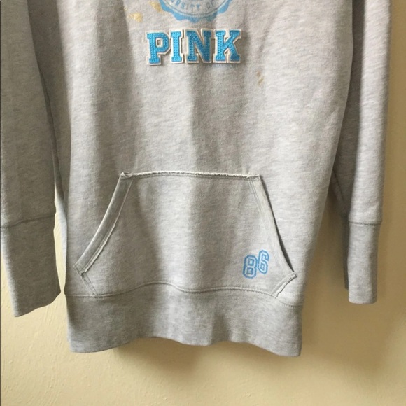VS PINK XS slim long tunic style sweatshirt hoodie - Picture 5 of 6
